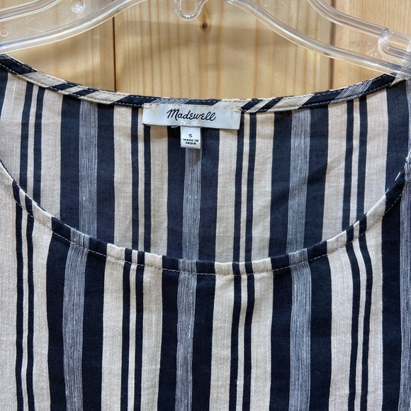 🌈 Madewell Vertical Striped Top w/ Front Pockets - Picture 2 of 5